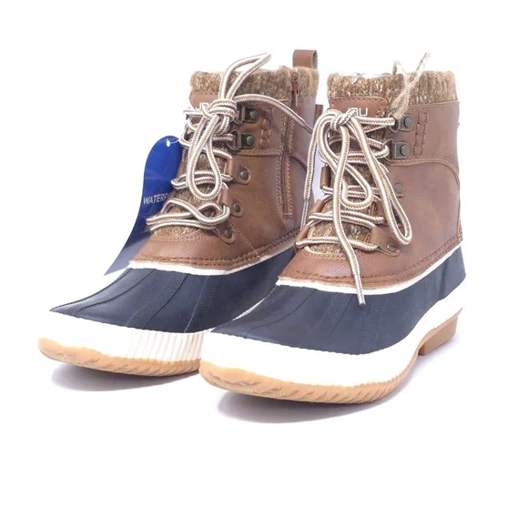 JBU Casey Waterproof Mid Calf Boot Taupe/Dark Taupe Size 8M - Picture 1 of 11